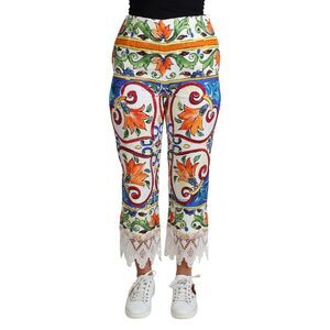 Dolce & Gabbana Dolce Gabbana Majolica Print Trousers Women Multicolor Jeans &